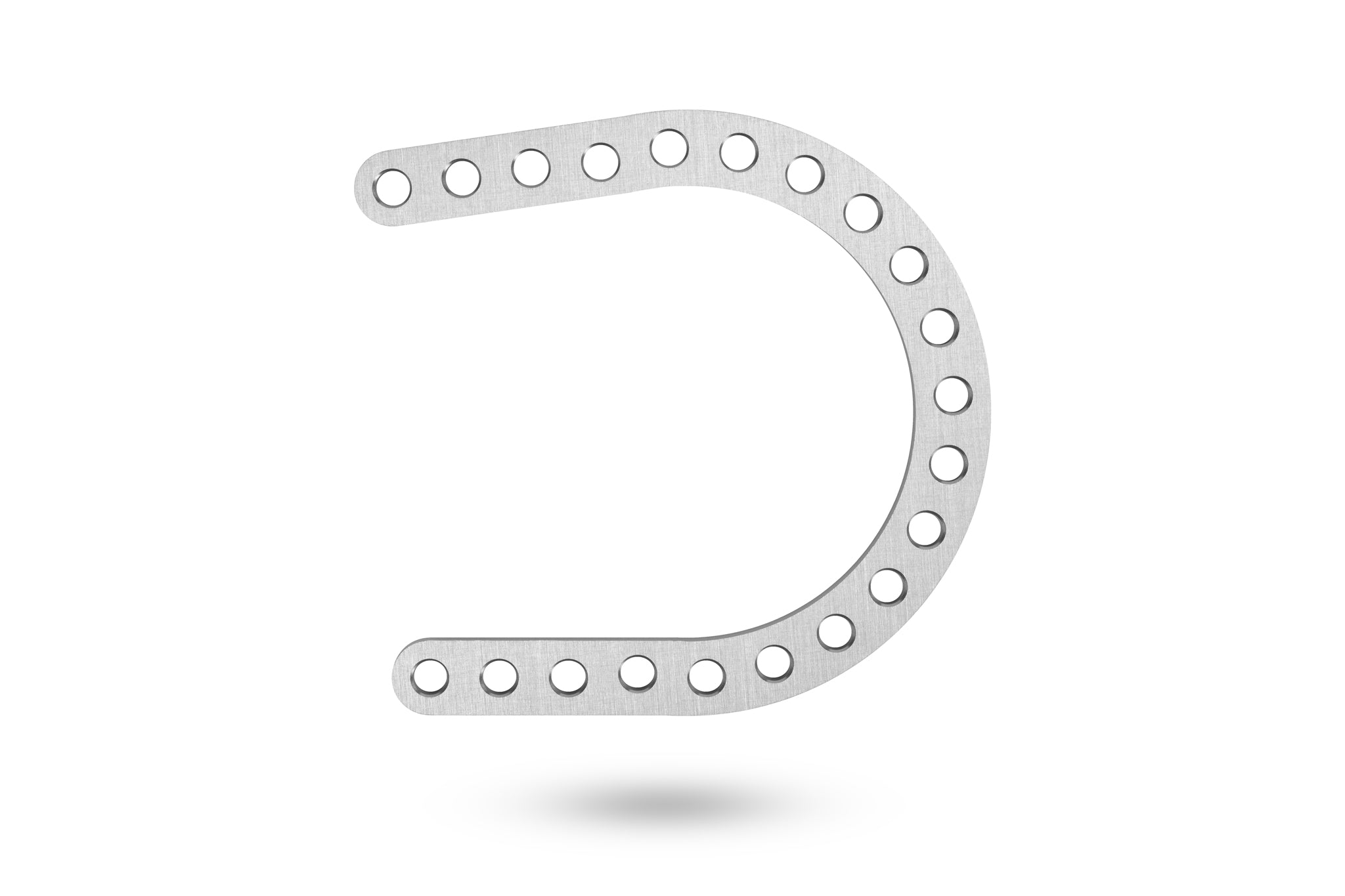 Circular ESF Stretch Ring, 6 mm Holes, Aluminium, Horseshoe Shaped
