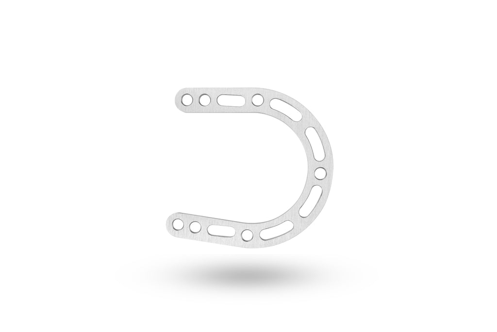 Circular ESF Stretch Ring, 45 mm Diameter, 4 mm Slot / Hole Combination, Aluminium, 2.4 mm Thickness, Horseshoe Shaped